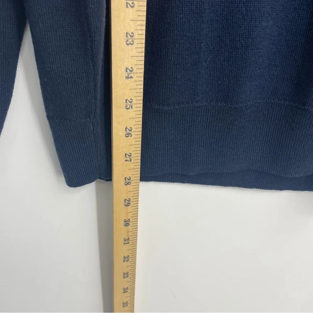J Crew Machine-washable merino‎ wool-blend crewneck sweater AP638 navy blue Sz L